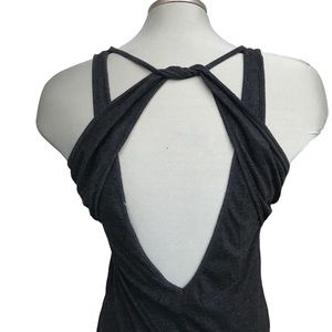 Volcom Charcoal Grey Open Back Tank Top. Size Medium